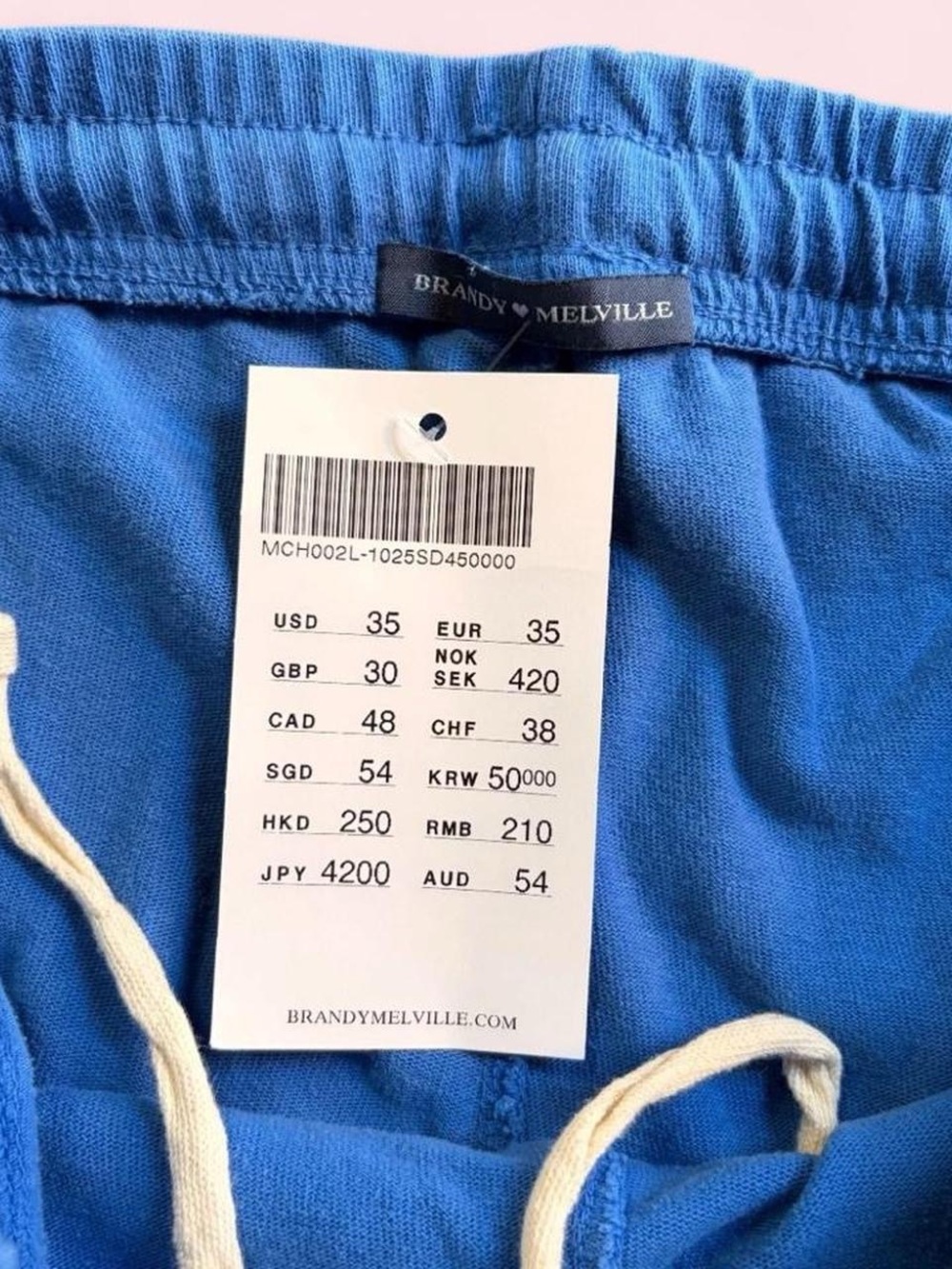 NWT Trendy Cobalt Blue Brandy Melville Wide Leg sweatpants